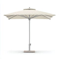 Ombrellone da sole per esterni 280×280×250 cm - bianco e argento - design centrale per terrazza