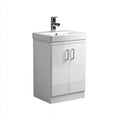 Mobile Bagno con Lavabo 50×38×85 cm – bianco lucido – salvaspazio moderno
