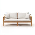 Divano da esterno 168×80×82 cm - beige chiaro - due posti con struttura in legno