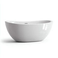 Vasca freestanding 170×78×58 cm - bianco - forma ovale per bagno moderno