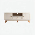 Mobile Tv Soggiorno 140×40×60 cm – legno bianco – contenitore con vani aperti