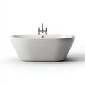 Vasca freestanding 170×78×58 cm in acrilico bianco - profilo ovale contemporaneo