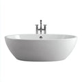Vasca Bagno freestanding 170×80×58 cm – acrilico bianco – profilo ovale contemporaneo