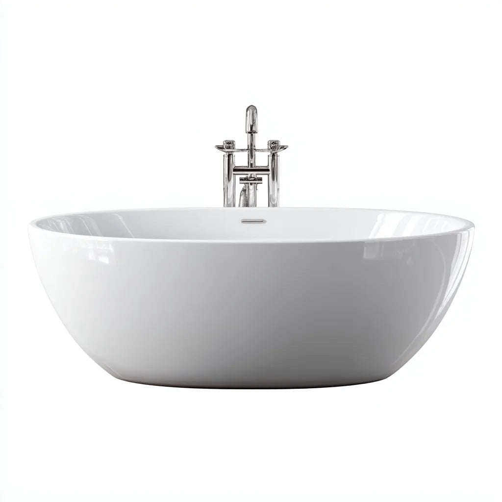 Vasca freestanding 172×80×60 cm - bianco - profilo avvolgente per bagno moderno